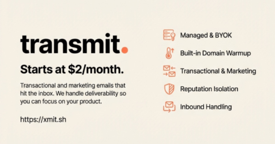 Transmit screenshot and logo